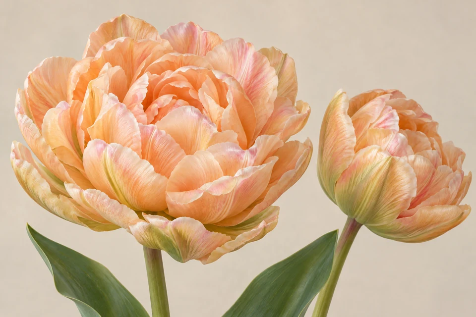 Иллюстрация тюльпана Apricot Angelique