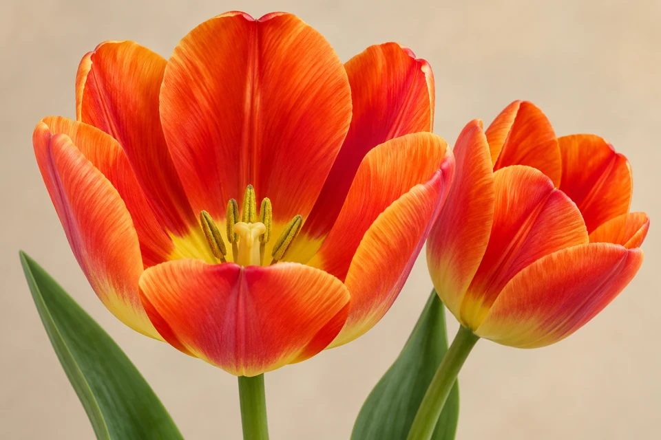 Иллюстрация тюльпана Orange Bouquet